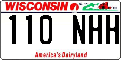 WI license plate 110NHH
