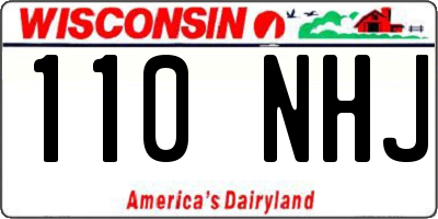 WI license plate 110NHJ