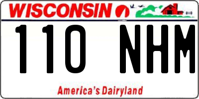 WI license plate 110NHM