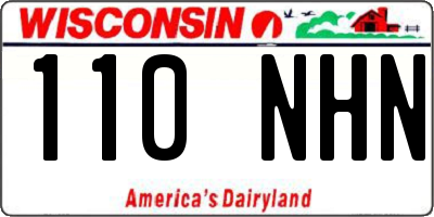 WI license plate 110NHN