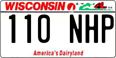 WI license plate 110NHP