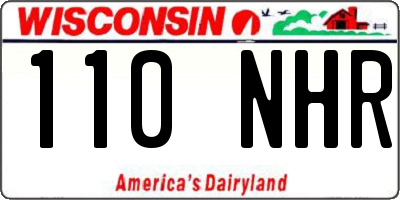 WI license plate 110NHR