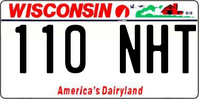 WI license plate 110NHT