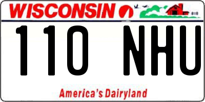 WI license plate 110NHU