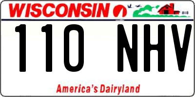 WI license plate 110NHV