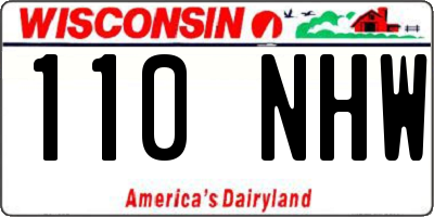 WI license plate 110NHW