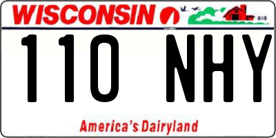 WI license plate 110NHY