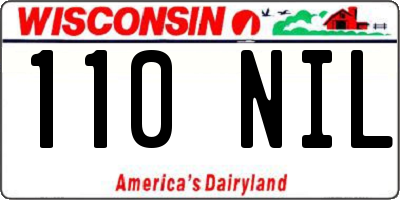 WI license plate 110NIL