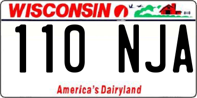 WI license plate 110NJA
