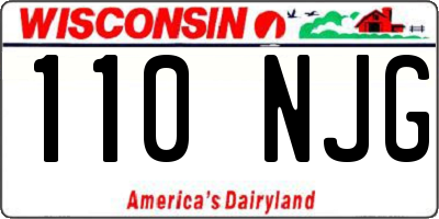 WI license plate 110NJG
