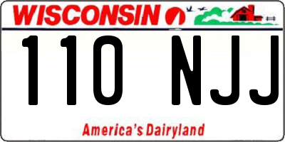 WI license plate 110NJJ