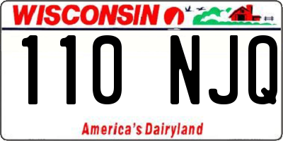 WI license plate 110NJQ