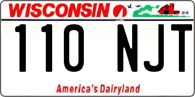 WI license plate 110NJT