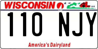 WI license plate 110NJY