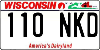 WI license plate 110NKD