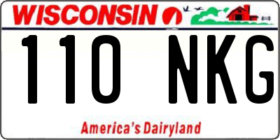 WI license plate 110NKG