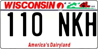 WI license plate 110NKH