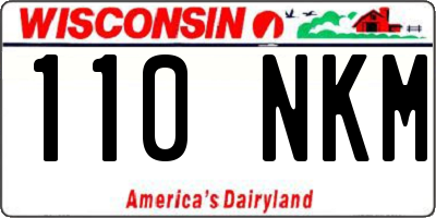 WI license plate 110NKM
