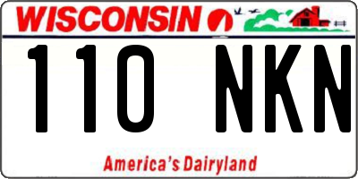 WI license plate 110NKN