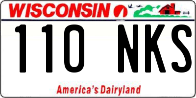 WI license plate 110NKS