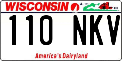 WI license plate 110NKV