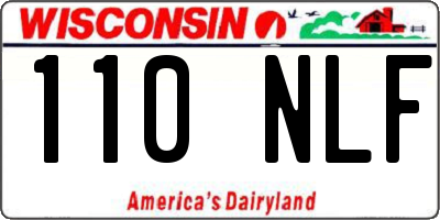 WI license plate 110NLF