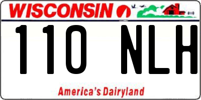 WI license plate 110NLH