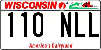 WI license plate 110NLL
