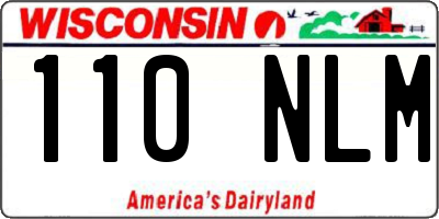 WI license plate 110NLM