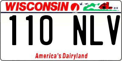 WI license plate 110NLV