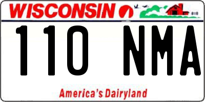 WI license plate 110NMA