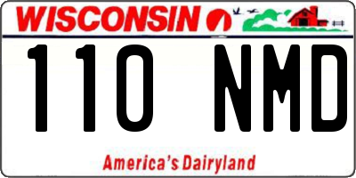 WI license plate 110NMD