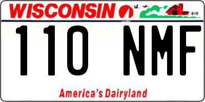 WI license plate 110NMF