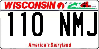 WI license plate 110NMJ