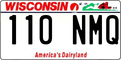 WI license plate 110NMQ