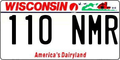 WI license plate 110NMR