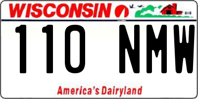 WI license plate 110NMW
