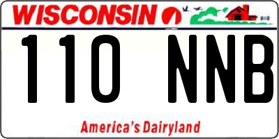 WI license plate 110NNB