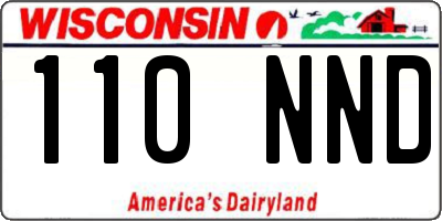 WI license plate 110NND