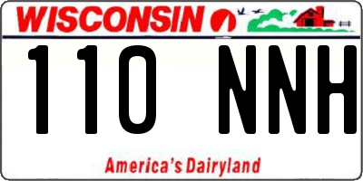 WI license plate 110NNH