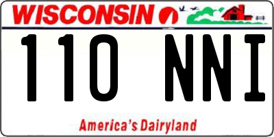 WI license plate 110NNI