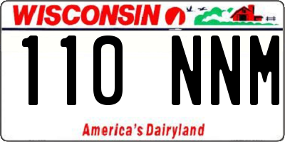 WI license plate 110NNM