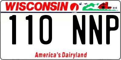 WI license plate 110NNP