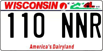 WI license plate 110NNR