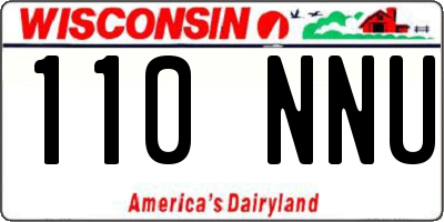 WI license plate 110NNU