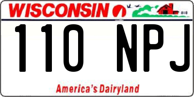 WI license plate 110NPJ