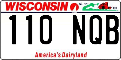 WI license plate 110NQB