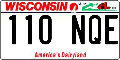 WI license plate 110NQE