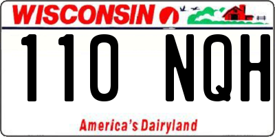 WI license plate 110NQH