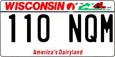 WI license plate 110NQM